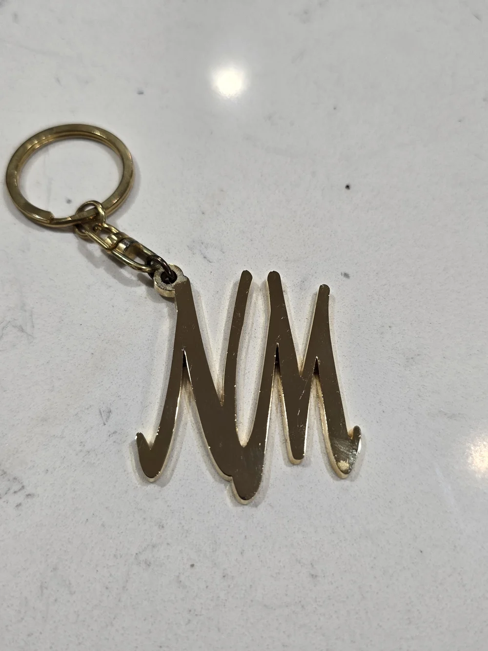 VTG Neiman Marcus Keychain Goldstone FOB Designer